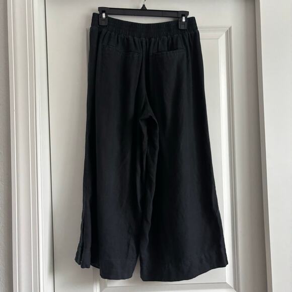 Athleta Women's Black Playa Linen Wide Crop
Pants Sz SP Essential - Picture 9 of 11